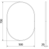 Mexen Loft ovaalne vannitoa peegel 70 x 50 cm, kuldne raam - 9851-070-050-000-50