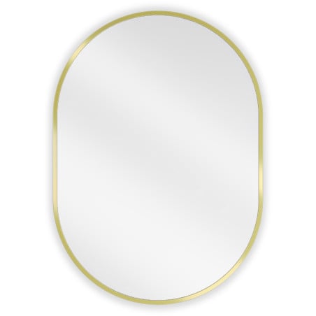 Mexen Loft Badezimmerspiegel oval 70 x 50 cm, goldener Rahmen - 9851-070-050-000-50