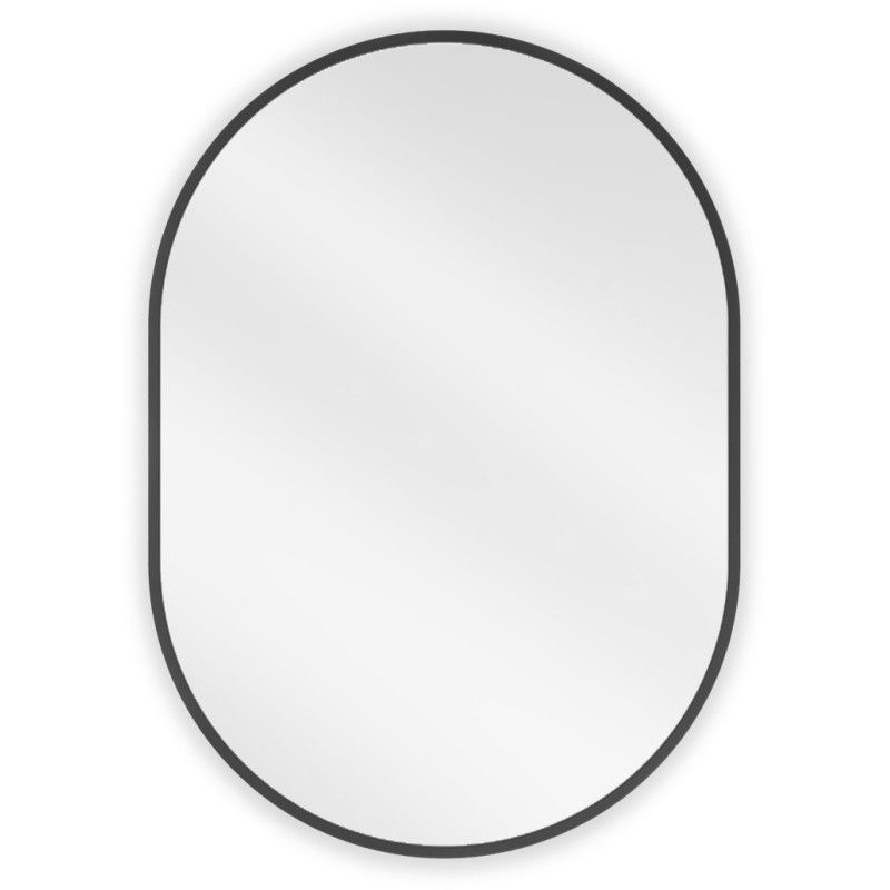 Mexen Loft espelho oval para casa de banho 70 x 50 cm, moldura preta - 9851-070-050-000-70