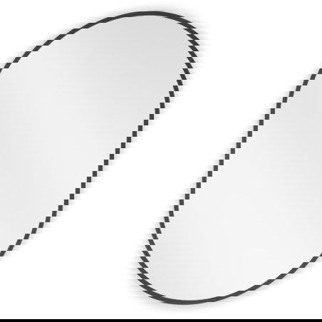 Mexen Loft specchio da bagno ovale 70 x 50 cm, cornice nera - 9851-070-050-000-70