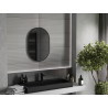 Mexen Loft ovaalne vannitoa peegel 70 x 50 cm, must raam - 9851-070-050-000-70