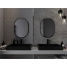 Mexen Loft ovaalne vannitoa peegel 70 x 50 cm, must raam - 9851-070-050-000-70
