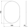 Mexen Loft lustro łazienkowe owalne 70 x 50 cm, rama czarna - 9851-070-050-000-70