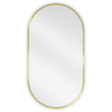 Mexen Loft oval bathroom mirror 75 x 40 cm, gold frame - 9851-075-040-000-50