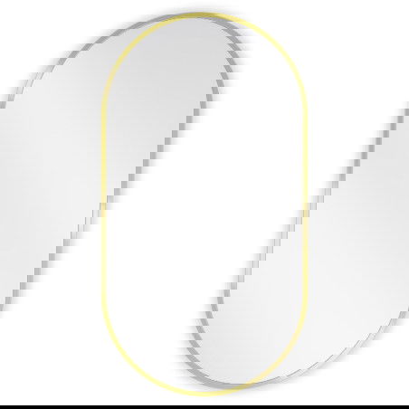 Mexen Loft soikea kylpyhuoneen peili 75 x 40 cm, kultainen kehys - 9851-075-040-000-50