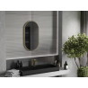 Mexen Loft ovaal badkamer spiegel 75 x 40 cm, gouden lijst - 9851-075-040-000-50