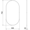 Mexen Loft ovaler Badezimmerspiegel 75 x 40 cm, goldener Rahmen - 9851-075-040-000-50