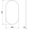 Mexen Loft ovaler Badezimmerspiegel 75 x 40 cm, schwarzer Rahmen - 9851-075-040-000-70