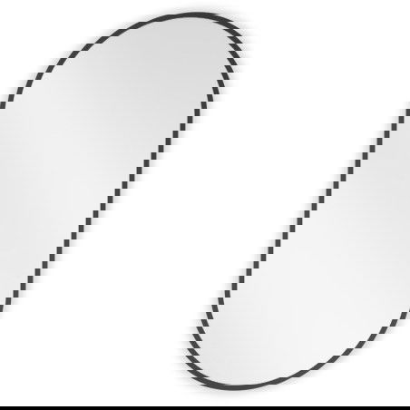 Mexen Loft espelho de casa de banho oval 75 x 40 cm, moldura preta - 9851-075-040-000-70