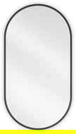Mexen Loft ovalt badrumsspegel 75 x 40 cm, svart ram - 9851-075-040-000-70