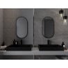 Mexen Loft lustro łazienkowe owalne 75 x 40 cm, rama czarna - 9851-075-040-000-70