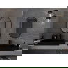 Mexen Loft ovaler Badezimmerspiegel 75 x 40 cm, schwarzer Rahmen - 9851-075-040-000-70