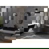 Mexen Loft ovaler Badezimmerspiegel 75 x 40 cm, schwarzer Rahmen - 9851-075-040-000-70