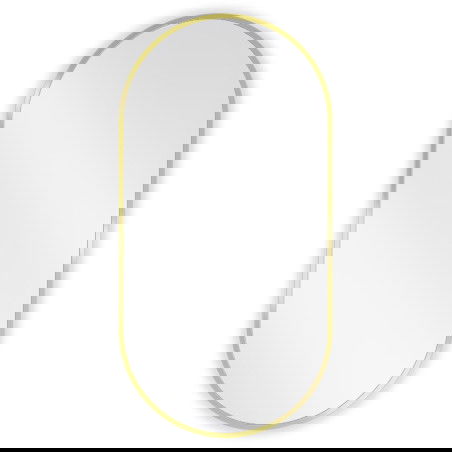 Mexen Loft oval bathroom mirror 80 x 40 cm, gold frame - 9851-080-040-000-50