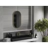 Mexen Loft ovaler Badezimmerspiegel 80 x 40 cm, goldener Rahmen - 9851-080-040-000-50