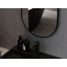 Mexen Loft ovaler Badezimmerspiegel 80 x 40 cm, schwarzer Rahmen - 9851-080-040-000-70