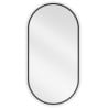 Mexen Loft ovaler Badezimmerspiegel 80 x 40 cm, schwarzer Rahmen - 9851-080-040-000-70