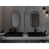 Mexen Loft ovaalne vannitoapeegel 80 x 40 cm, must raam - 9851-080-040-000-70