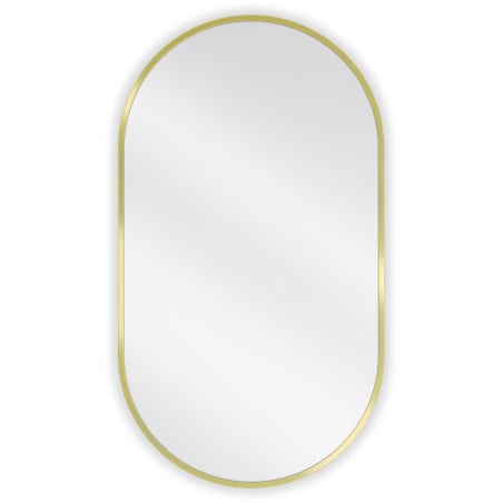 Mexen Loft oval bathroom mirror 80 x 45 cm, gold frame - 9851-080-045-000-50