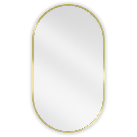 Mexen Loft ovale badkamerspiegel 80 x 45 cm, gouden frame - 9851-080-045-000-50