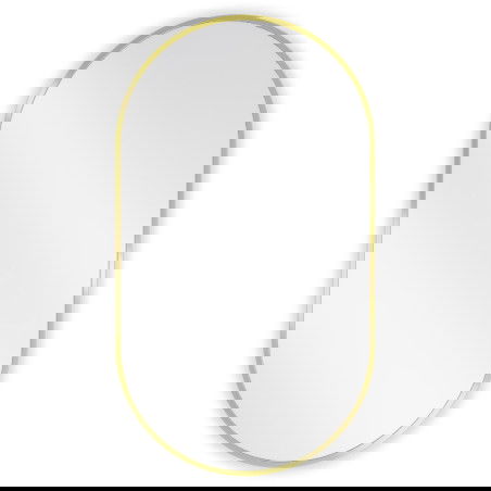 Mexen Loft ovalen kopalniško ogledalo 80 x 45 cm, zlati okvir - 9851-080-045-000-50