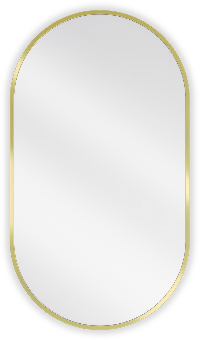 Mexen Loft lustro łazienkowe owalne 80 x 45 cm, rama złota - 9851-080-045-000-50