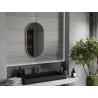 Mexen Loft ovaalne vannitoapeegel 80 x 45 cm, kuldne raam - 9851-080-045-000-50