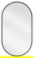 Mexen Loft ovaler Badezimmerspiegel 80 x 45 cm, schwarzer Rahmen - 9851-080-045-000-70