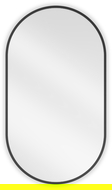 Mexen Loft ovāls vannas istabas spogulis 80 x 45 cm, melns rāmis - 9851-080-045-000-70