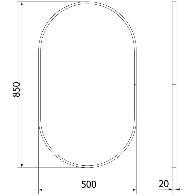 Mexen Loft lustro łazienkowe owalne 85 x 50 cm, rama złota szczotkowana - 9851-085-050-000-50
