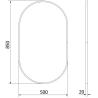 Mexen Loft Badezimmerspiegel oval 85 x 50 cm, schwarzer Rahmen - 9851-085-050-000-70