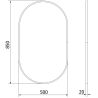 Mexen Loft lustro łazienkowe owalne 85 x 50 cm, rama czarna - 9851-085-050-000-70