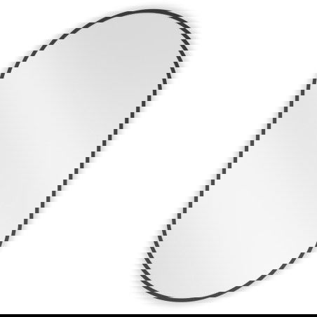 Mexen Loft espelho de casa de banho oval 85 x 50 cm, moldura preta - 9851-085-050-000-70