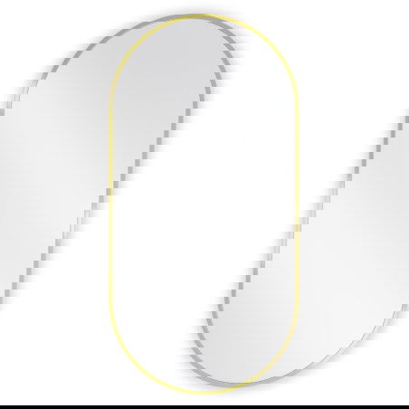 Mexen Loft specchio da bagno ovale 90 x 45 cm, cornice dorata - 9851-090-045-000-50