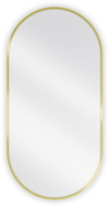 Mexen Loft oval bathroom mirror 90 x 45 cm, gold frame - 9851-090-045-000-50