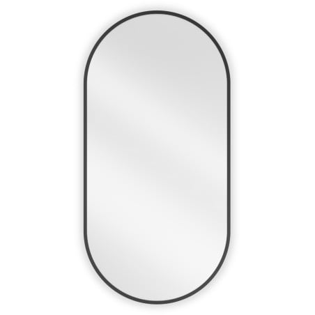 Mexen Loft espelho de casa de banho oval 90 x 45 cm, moldura preta - 9851-090-045-000-70