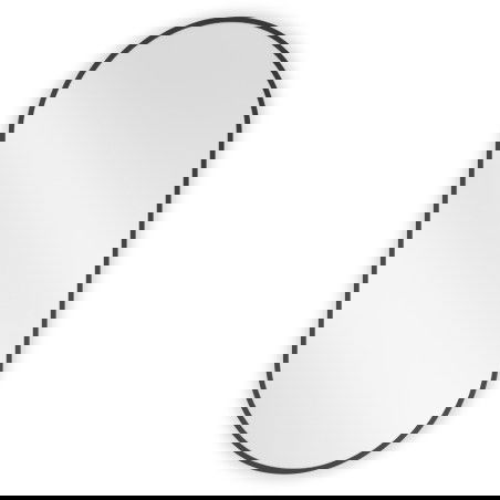 Mexen Loft oval Buedspigel 90 x 45 cm, schwaarze Kader - 9851-090-045-000-70