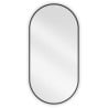 Mexen Loft ovale Badezimmerspiegel 90 x 45 cm, schwarzer Rahmen - 9851-090-045-000-70