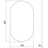 Mexen Loft lustro łazienkowe owalne 90 x 55 cm, rama złota - 9851-090-055-000-50