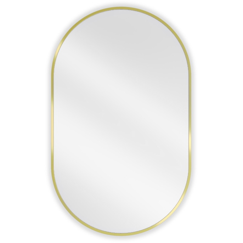Mexen Loft ovale badkamer spiegel 90 x 55 cm, gouden frame - 9851-090-055-000-50