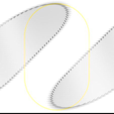 Mexen Loft espejo de baño ovalado 90 x 55 cm, marco dorado - 9851-090-055-000-50