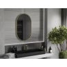 Mexen Loft ovaler Badezimmerspiegel 90 x 55 cm, goldener Rahmen - 9851-090-055-000-50