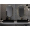 Mexen Loft ovale badkamer spiegel 90 x 55 cm, gouden frame - 9851-090-055-000-50