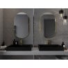Mexen Loft ovaler Badezimmerspiegel 90 x 55 cm, goldener Rahmen - 9851-090-055-000-50