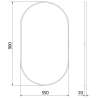Mexen Loft ovaalne vannitoa peegel 90 x 55 cm, must raam - 9851-090-055-000-70