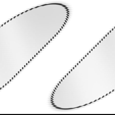 Mexen Loft ovalt badrumsspegel 90 x 55 cm, svart ram - 9851-090-055-000-70