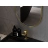 Mexen Loft ovaler Badezimmerspiegel 100 x 35 cm, goldener Rahmen - 9851-100-035-000-50