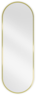 Mexen Loft oval bathroom mirror 100 x 35 cm, brushed gold frame - 9851-100-035-000-50