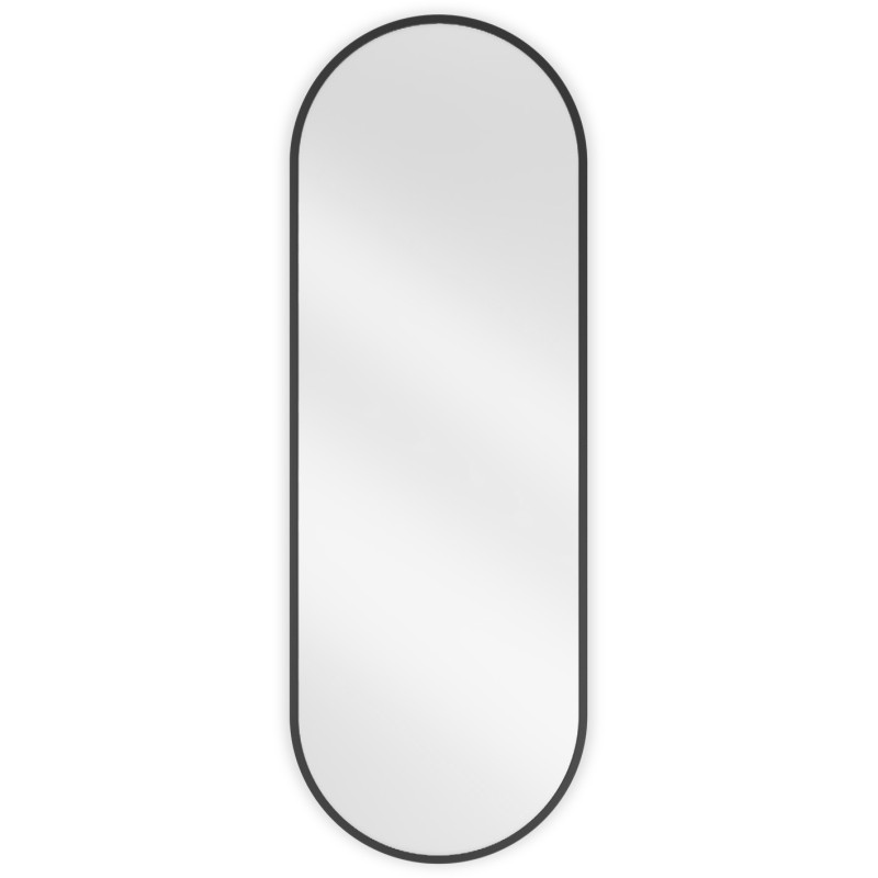 Mexen Loft ovāls vannas istabas spogulis 100 x 35 cm, melns rāmis - 9851-100-035-000-70