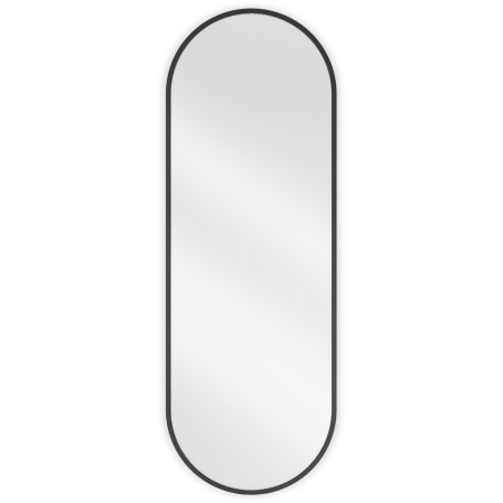 Mexen Loft soikea kylpyhuoneen peili 100 x 35 cm, musta kehys - 9851-100-035-000-70